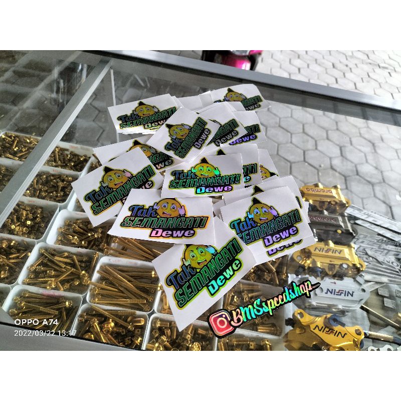 

stiker hologram tak semangati dewe