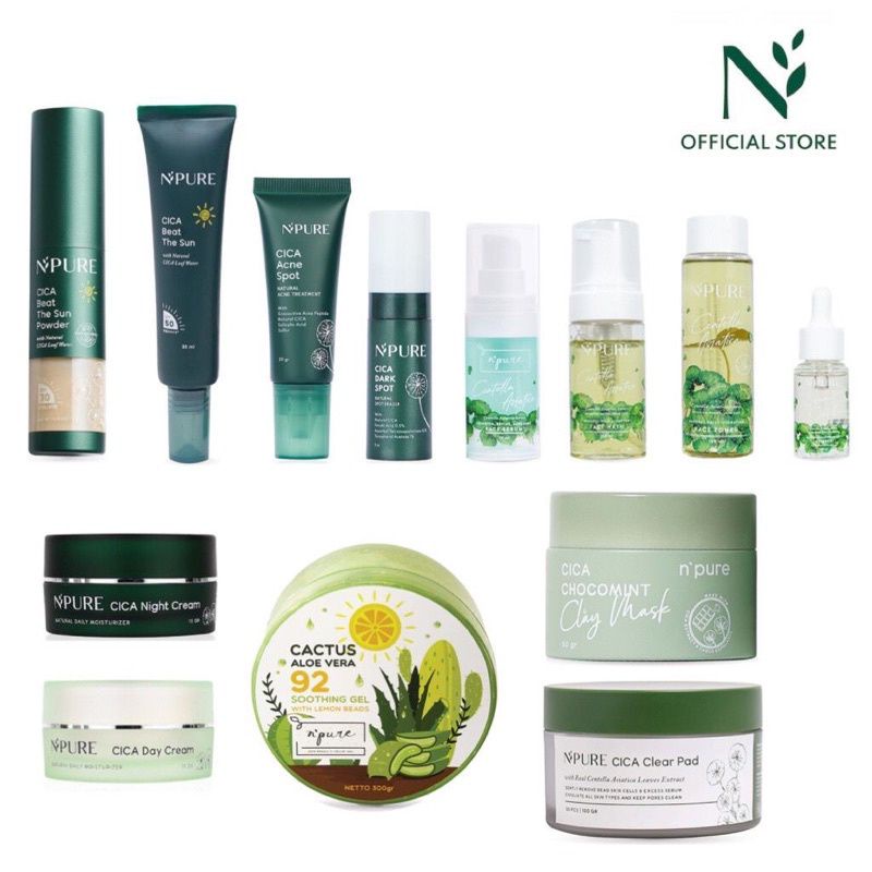 NPURE CICA CENTELLA ASIATICA FACE WASH/TONER CENTELLA ASIATICA/SERUM ACNE