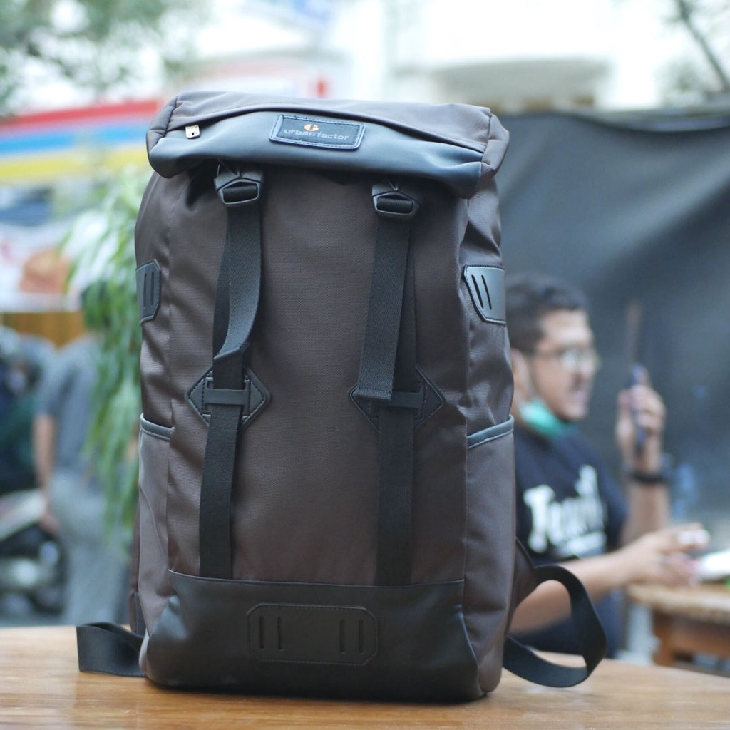 SKY SCRAPPER BROWN |ManNeedMe x URBAN| Tas Ransel Pria Tas Wanita Backpack ORIGINAL