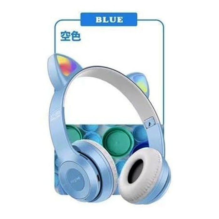 Headphone Bluetooth NEW P47 LED CAT Earphone wireless stereo b