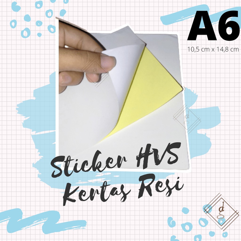 

Kertas Stiker HVS Ukuran A6 Tidak Kilap/Doff Termurah ECER Kertas Cetak Resi