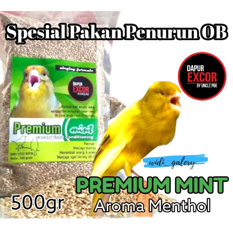 Pakan Kenari Penurun Over Birahi Penstabil Birahi PREMIUM MINT excor - 500gram