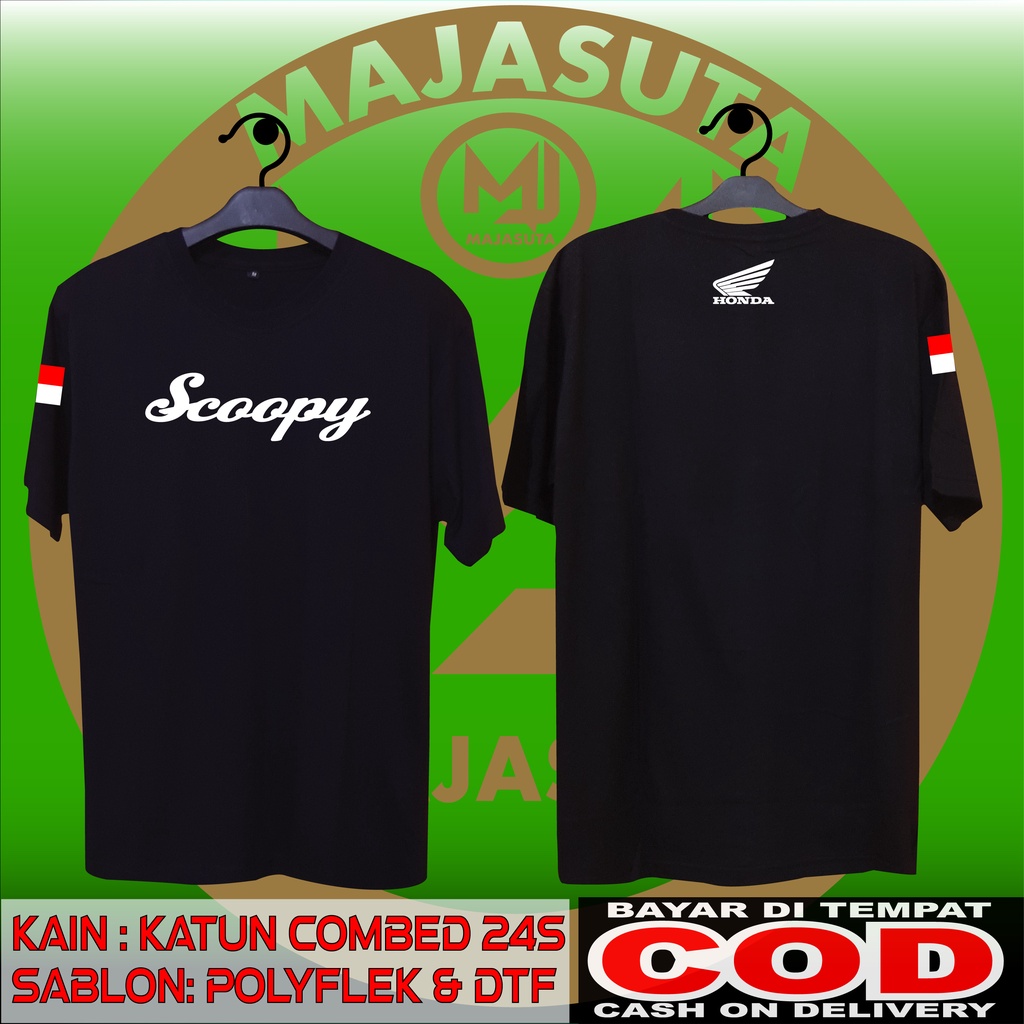 KAOS MOTOR HONDA SCOOPY 2010 KATUN COMBED 24S TEBAL//BISA COD//KAOS KOMUNITAS//KAOS CLUB//KAOS MOTOR