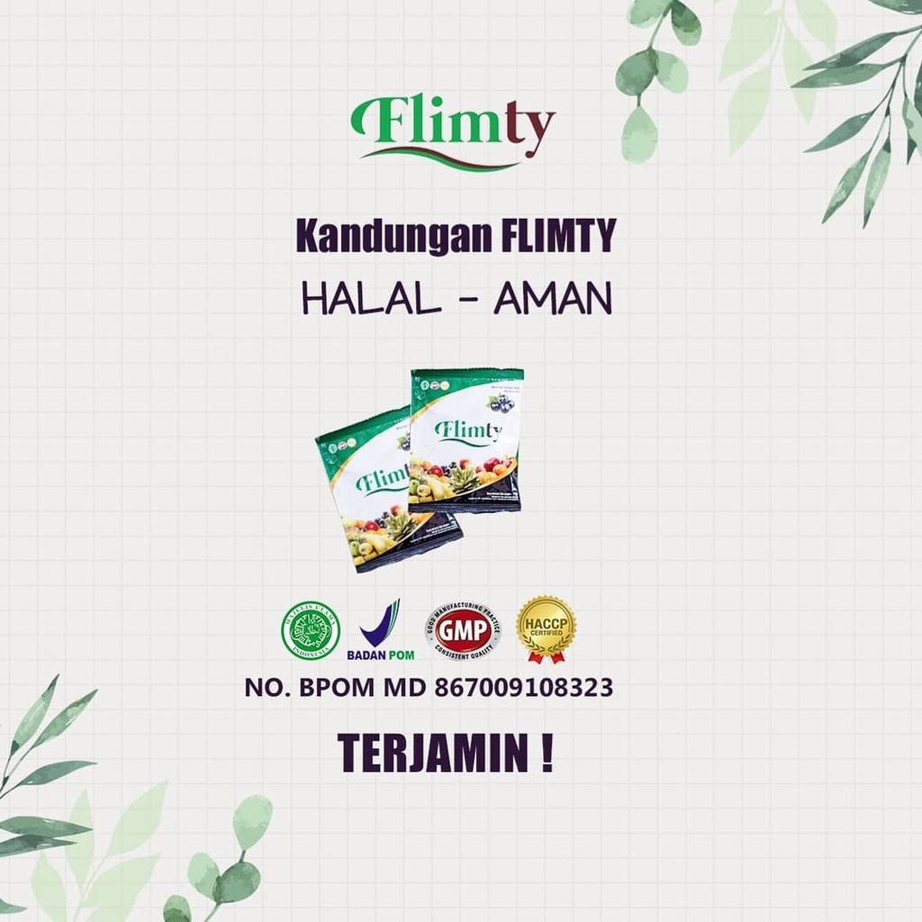 Flimty 1 sachet Rasa Blackcurrant/Raspberry Minuman Diet dan Detox