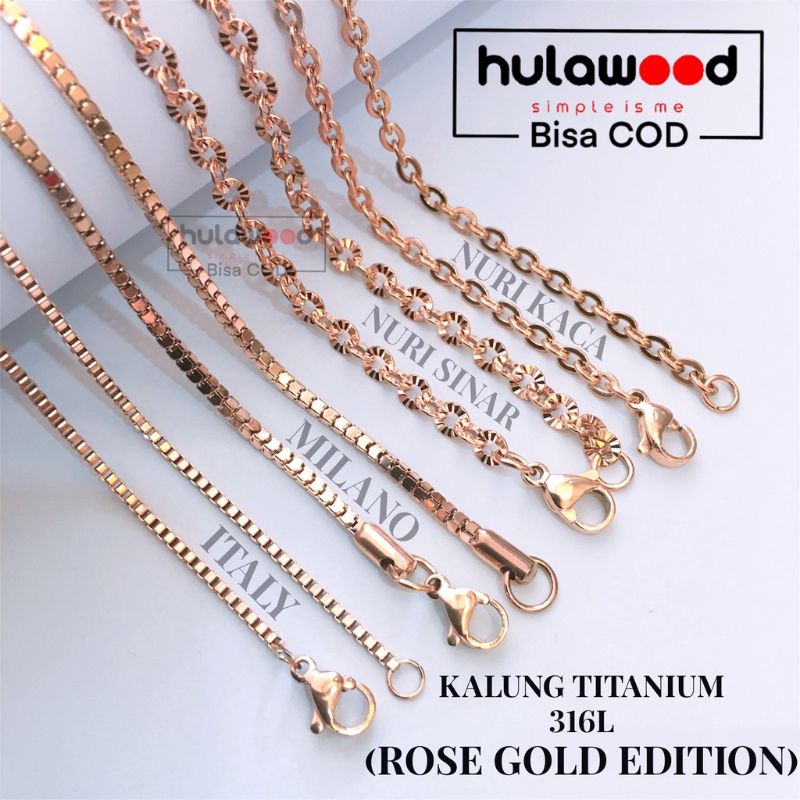 KALUNG TITANIUM ROSE GOLD ALL FASHION UNISEX