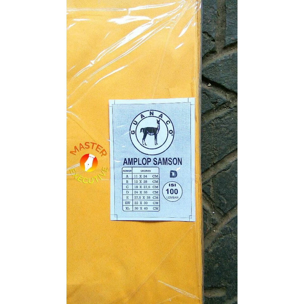 

Dijual Guanaco Amplop D Samson Coklat 24 x 35 cm Folio Diskon