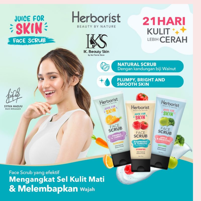 (PROMO) HERBORIST JUICE FOR SKIN FACE SCRUB– 60gr-Body Scrub/ Herborist Juice For Skin FACESCRUB/Her