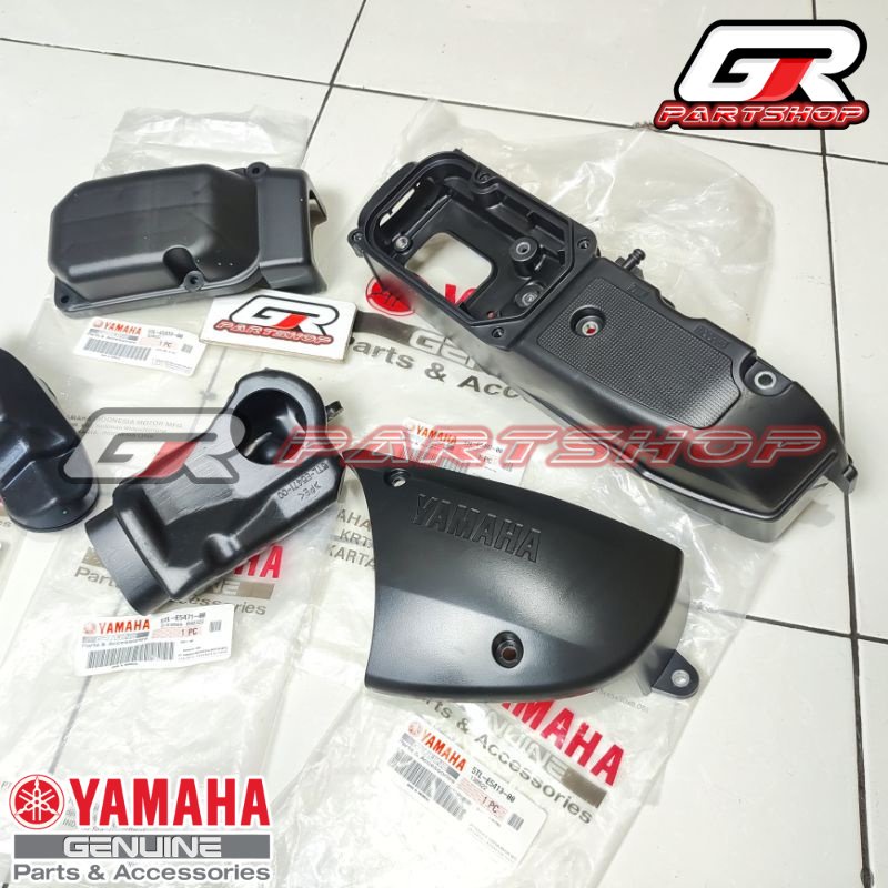COVER CVT SET 5 BAGIAN MIO SPORTY SMILE ORI YGP CAVER ATAS SAMPING BELAKANG AIR DUCT KARET AIR DUCT ORIGINAL YAMAHA