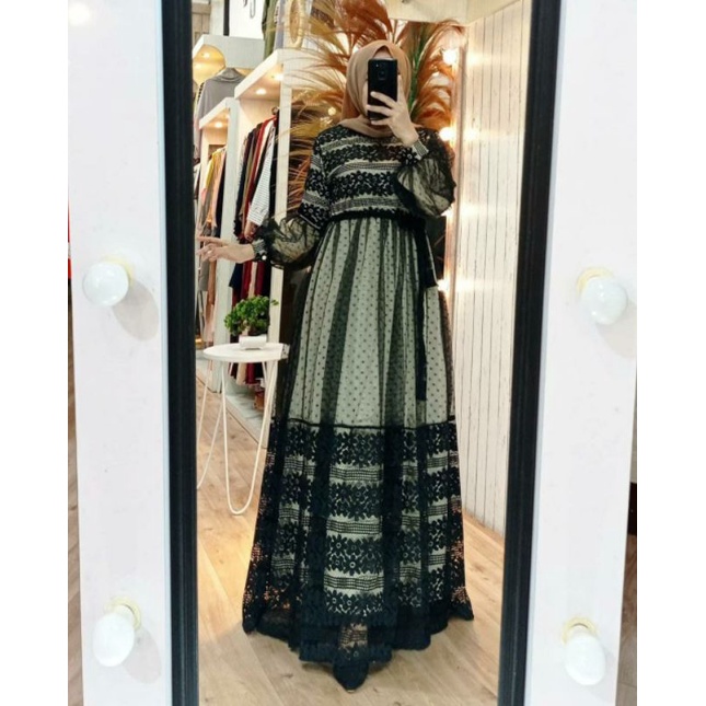 GAMIS PESTA BRUKAT LACE BRANDED PRODUCT