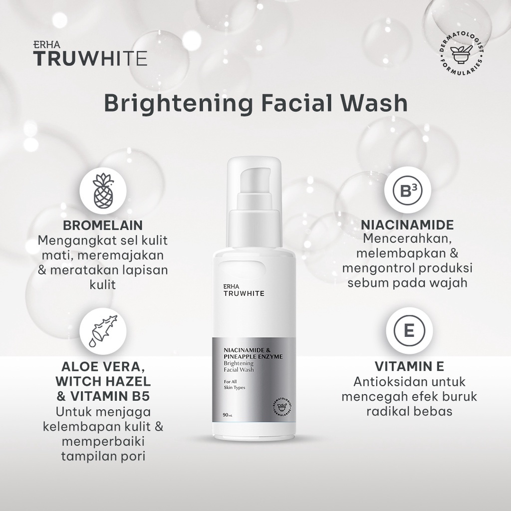 ERHA Truwhite VitC &amp; Peptide Serum / Facial Wash / Toner / Night / Day / Neck Cream / Eye Serum Brightening Series