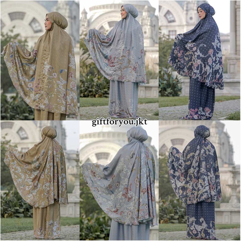 Buttonscarves The Royale Prayer Robe White Blue Jeans Mustard Navy Mukena Fashion Ibadah Hijab Perle