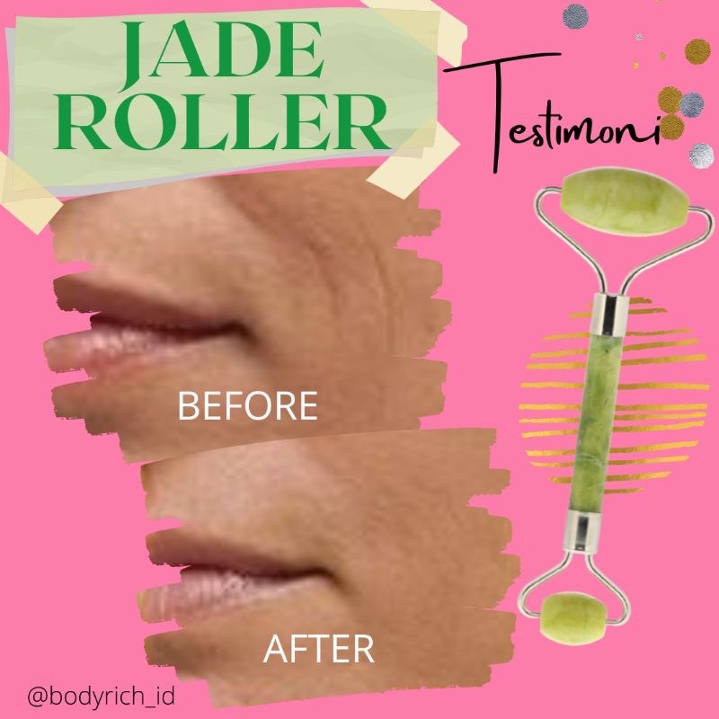 Alat Perawatan Muka Penirus Wajah Jade Roller Massage