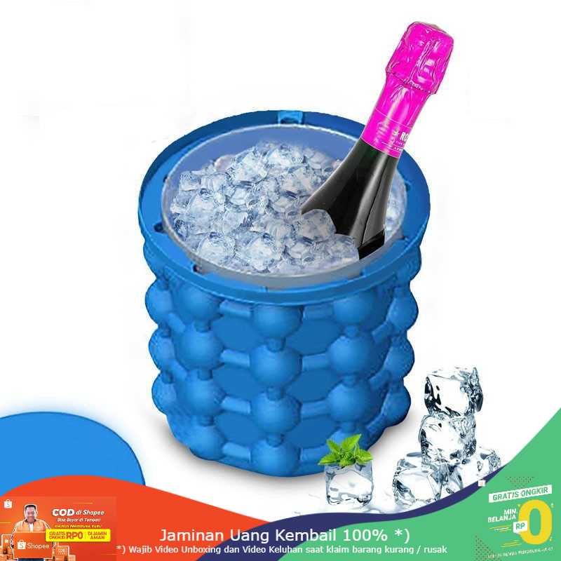 (BISA COD) RVOSTR Ice Genie Pencetak Es Batu Ice Cube Maker 3D Silicone Mold - C01