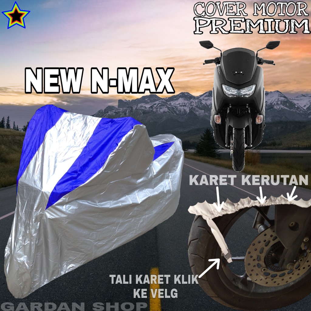 Sarung Motor NEW N-MAX Silver BIRU Body Cover N-max PREMIUM