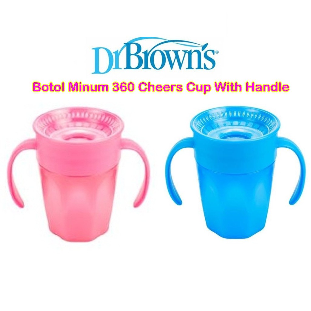 DR BROWNS CHEERS 360 CUP WITH HANDLE GELAS MINUM ANAK