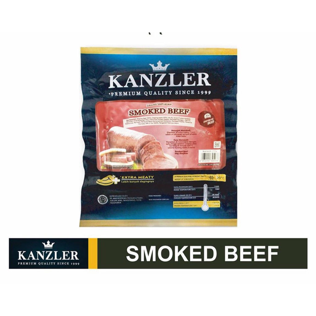 Smoke Beef Kanzler 250gr | Kanzler Daging Sapi Asap