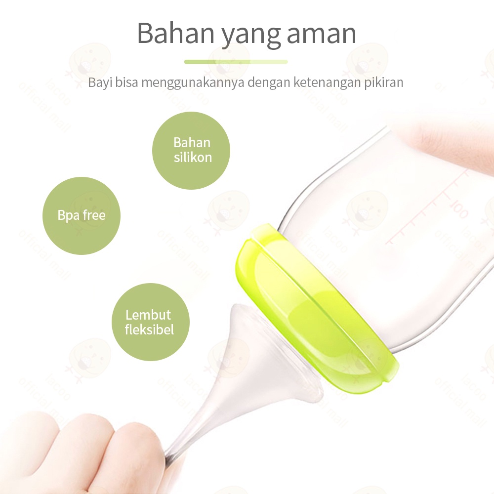 Lacoo Dot bayi wide neck anti kolik Baby nipple Tahan panas 120 derajat