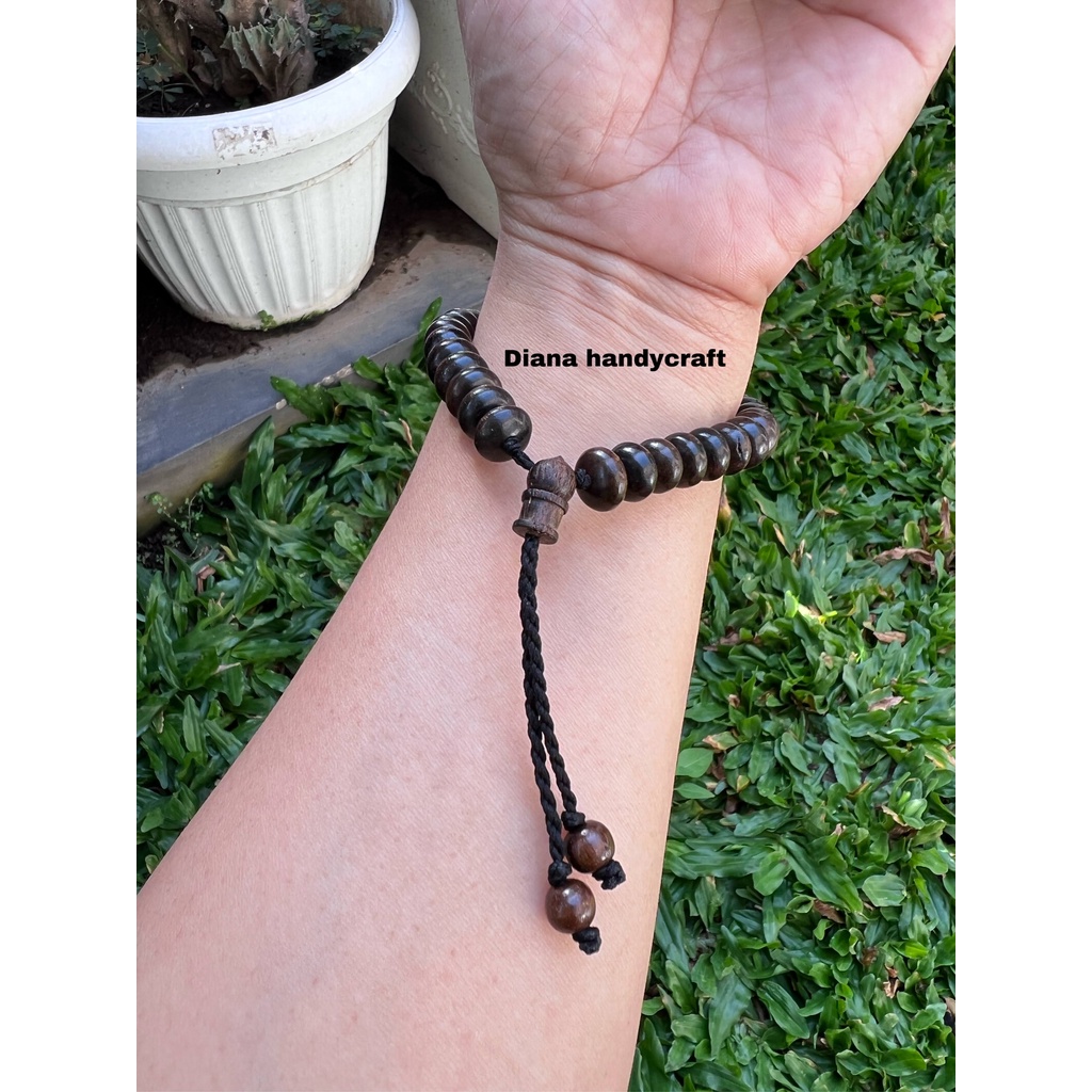 Gelang Kayu Gaharu Asli Gelang Tasbih Pria Gelang Tasbih 33 Butir Gelang Tasbih Kayu Gaharu 33