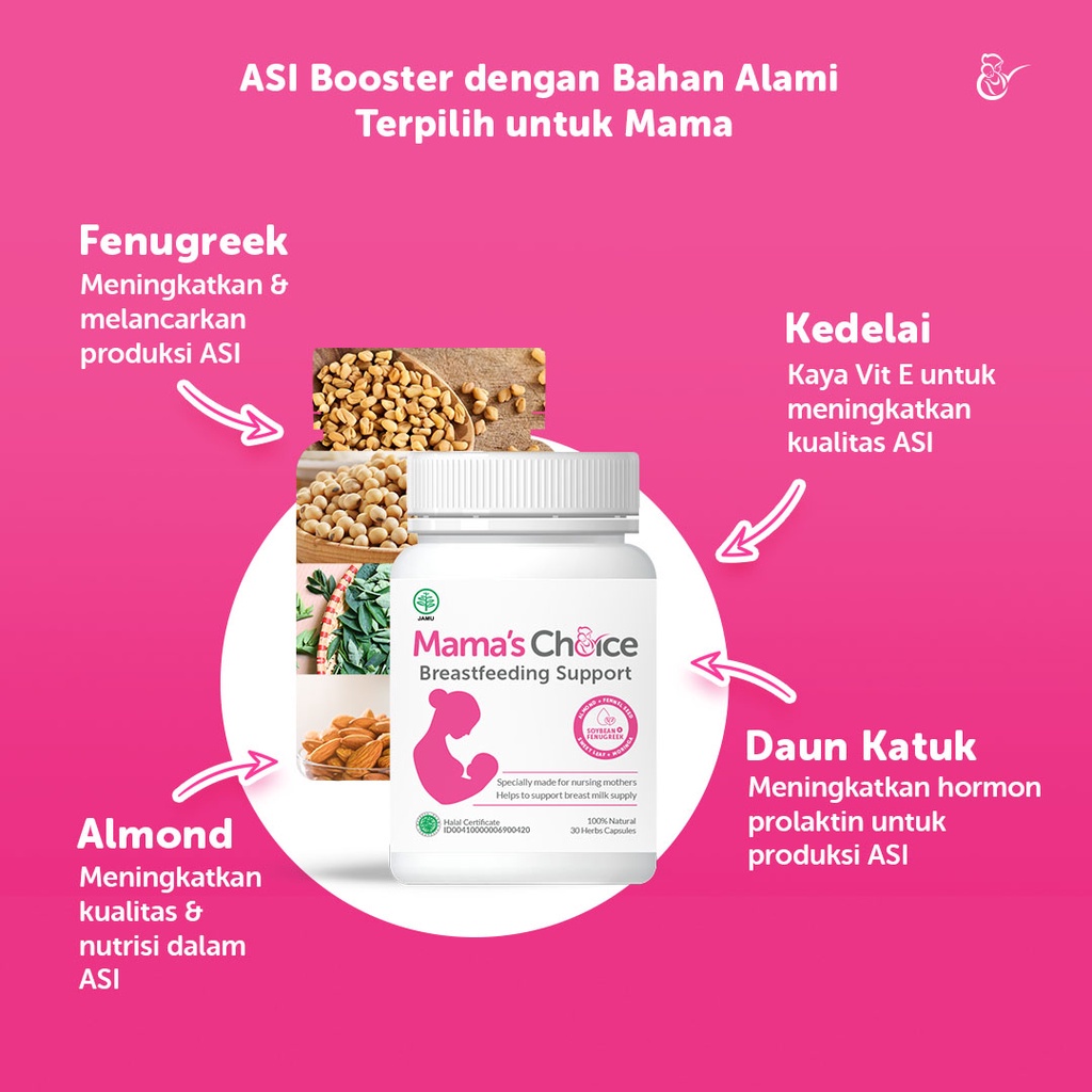 [ FREE TUMBLER ] Double ASI BOOSTER Mama's Choice - Pelancar ASI (Almond Milk Powder+Breastfeeding Support) n