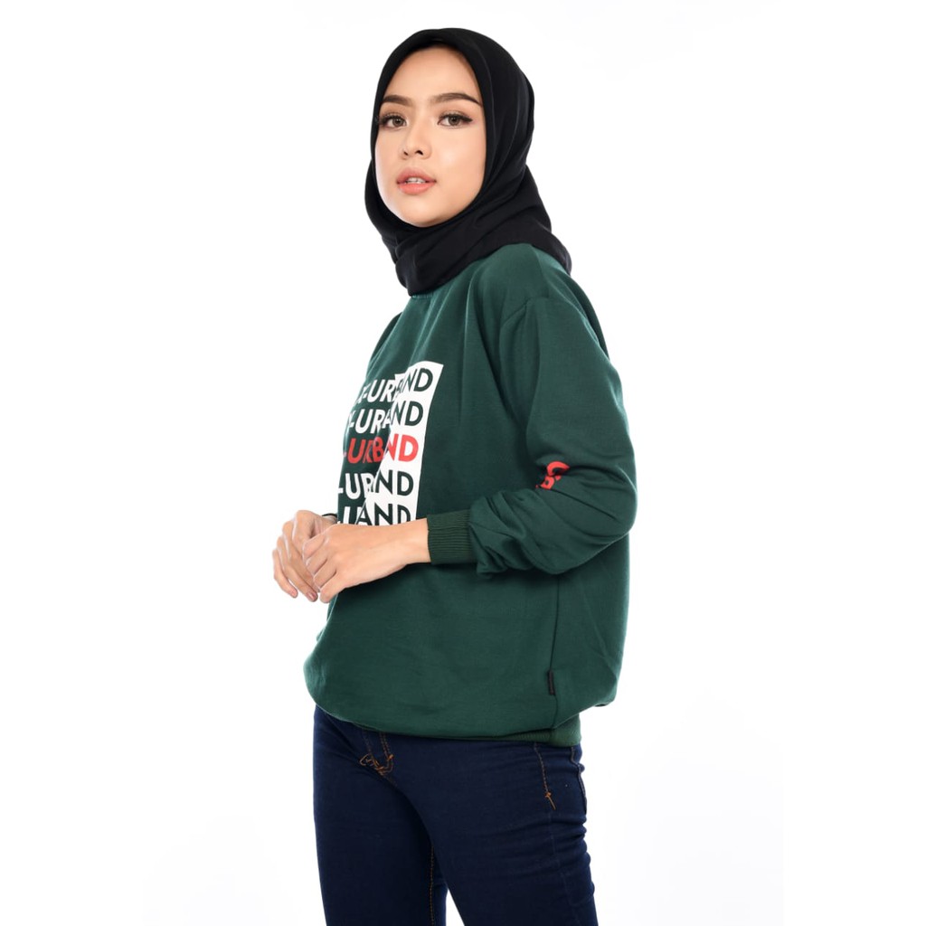 X Urband Sweater Oblong Wanita Chouse Crewneck A140