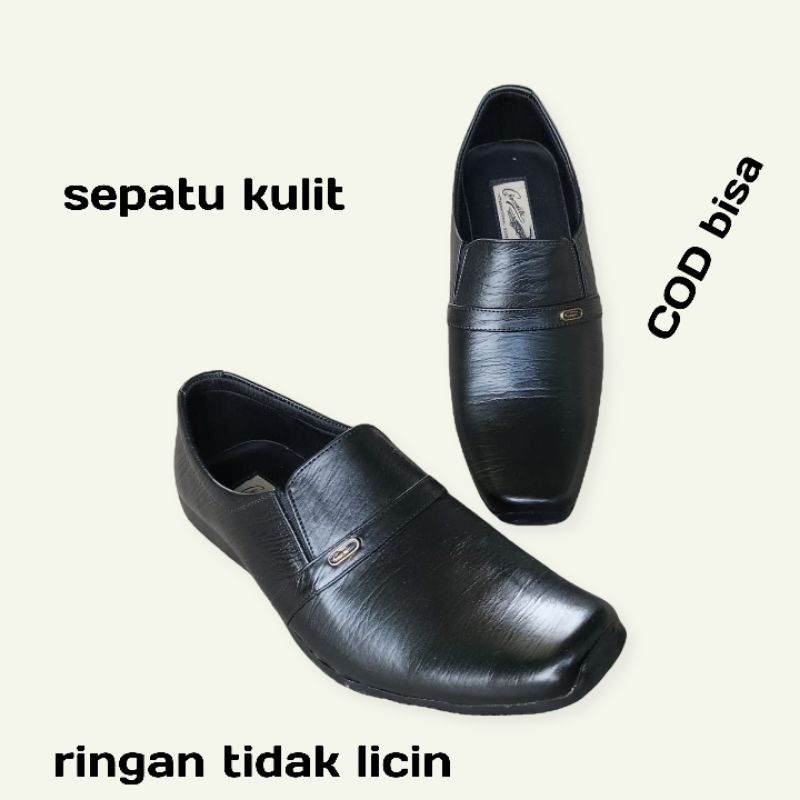 sepatu pantofel kulit/ sepatu formal/ sepatu kantor/ sepatu kulit/ sepatu COC bayar ditempat