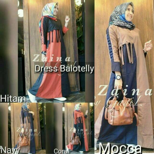Gamis/dress muslim murah/pakaian hijab/zaina