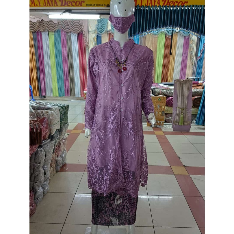 Realpict kebaya tulle besanan//kebaya nikahan mewah//tunik besanan