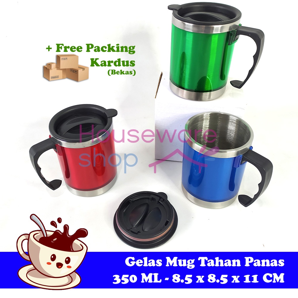 Jual Mug Gelas Cangkir Stainless Tahan Panas 300 Ml Indonesiashopee Indonesia 7466