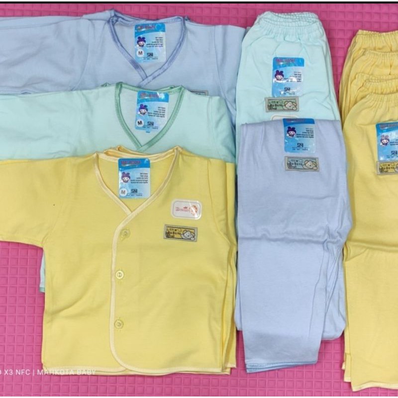 Stelan Baju Bayi Lengan Panjang dan Lengan pendek  3 - 9  Bulan