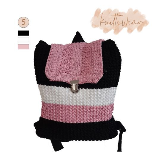 RANSEL SERUT RAJUT (BLACK&amp;GREY SERIES)