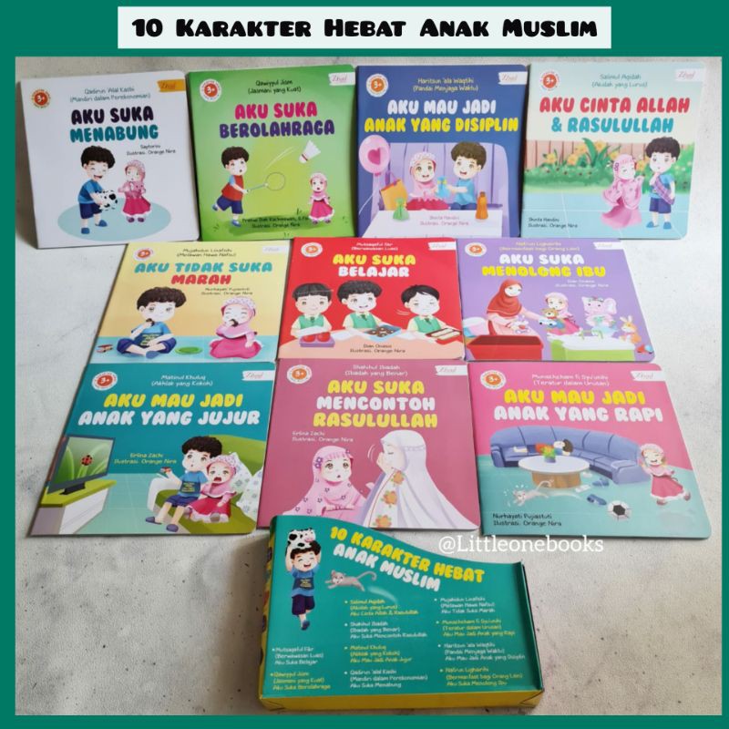 10 karakter hebat anak muslim / muslim book set / buku anak Islam / buku anak muslim