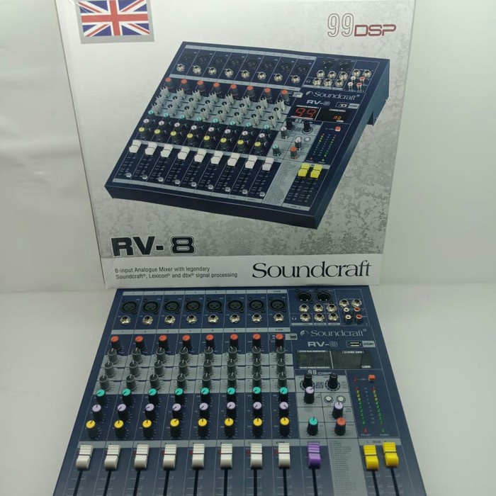 MIXER SOUNDCRAFT RV8/RV 8 8CH USB MIXER AUDIO