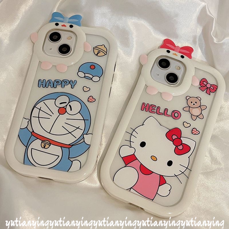 Casing Kartun Kitty Doraemon Couple Case OPPO A15 A57 A17 A76 A96 A74 A53 A16K A72 Reno 7 5 4F 5F A12 A55 A54 A9 A16s A5 A52 A7 A17K A95 A3s A5 A16 A15s A31 Little Monster Soft Cover