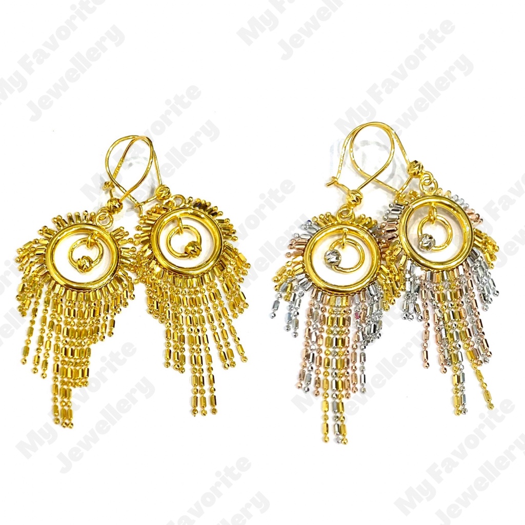 Anting Matahari Rumbai Emas Asli Kadar 700