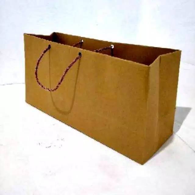 Paper bag /tas kertas  roti bolu/bandeng landscape (30x15x15)