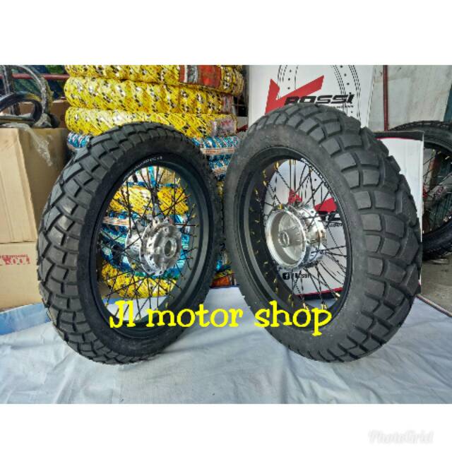 PAKET VELG LEBAR JARI JARI  NEW VIXION - OLD VIXION BYSON SCORPIO MEGAPRO VERZA TIGER REVO Gl Pro CB150 CBR150 R R15 New V3 XSR MT15 XSR PLUS BAN LUAR DALAM