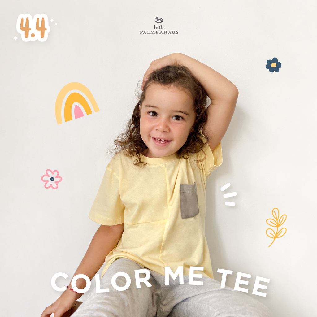 PROMO 7.7 PROMO BAJU LEBARAN LITTLE PALMERHAUS COLOR ME TEE BAJU ANAK ATASAN KAOS ANAK BAJU PENDEK POCKET 1 - 6 TAHUN