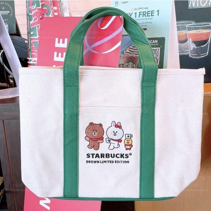 

Kanvas | Starbucks X Line Friends Brown Conny Bag Canvas Tote Bag