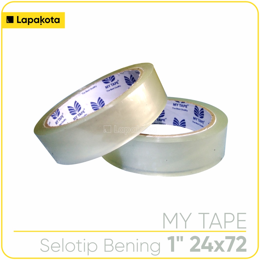 

Lakban / Isolasi / Selotip Bening 1 inch 24mm 72yard MY TAPE setara Daimaru