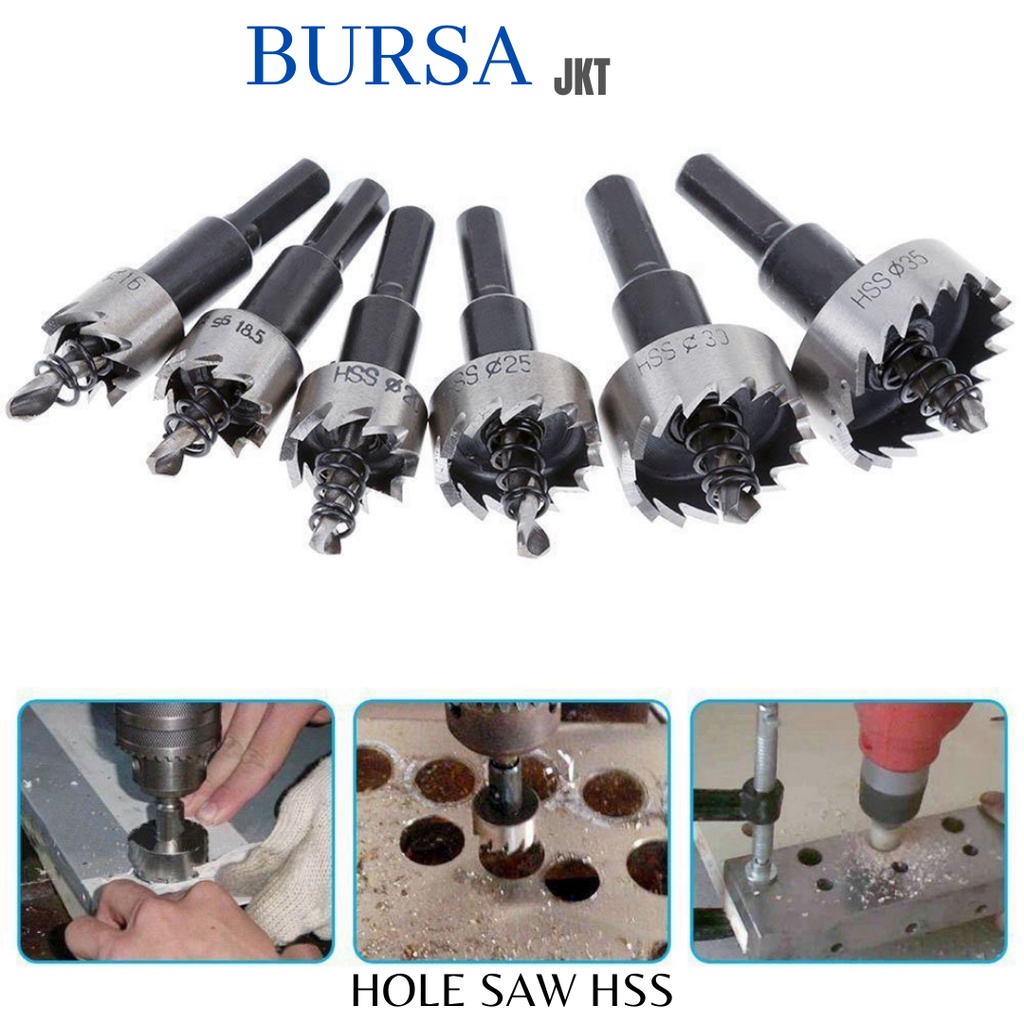 MATA BOR HOLE SAW STAINLESS STEEL PELUBANG BESI PLATE METAL DRILLING LOGAM 25 MM