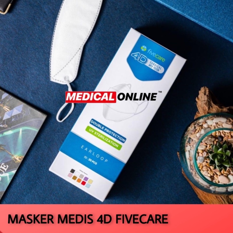 MASKER FIVECARE 4D 4PLY FILTER MASKER MEDIS EVOPLUSMED MEDICAL ONLINE MEDICALONLINE