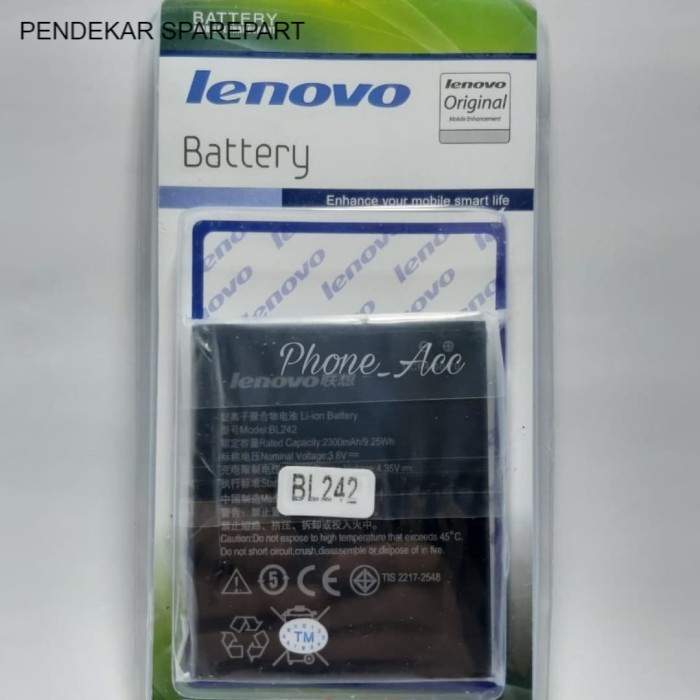 Baterai Battery Batre Batrai Lenovo A6000 BL242 Ori