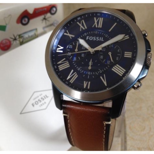 Fossil FS5151 brown silver blue 45mm ERK Original