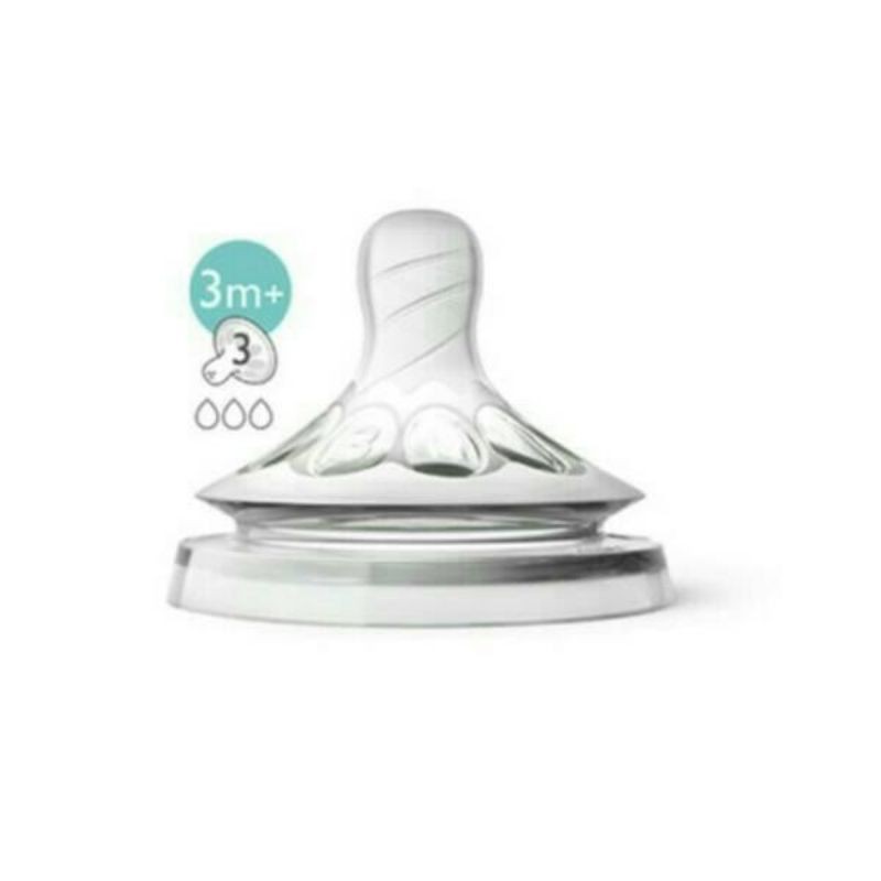 Nipple Natural Avent, Dot Teat Natural Philips Avent 1 2 3 4 hole isi 2