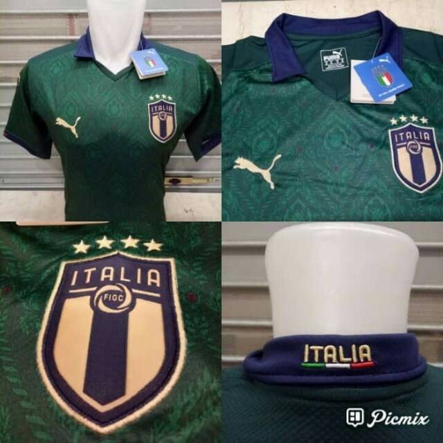 Jersey Grade Original ITALI ITALIA ITALY 3rd Renaissance EURO 2020 Baju Kaos Bola Polo PREMIUM