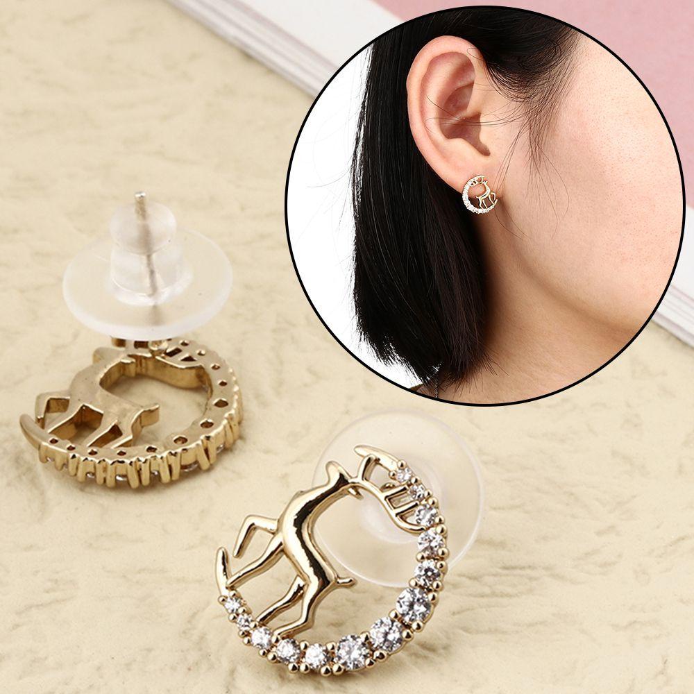 R-flower Stud Earrings Dekorasi Pesta Hadiah Lonceng Rusa Xams