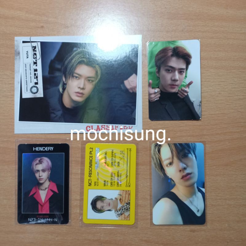 

HENDERY AC, ID YUTA, YUTA WELLKIT, POSTCARD SG 21 YUTA, SEHUN LOVESHOT