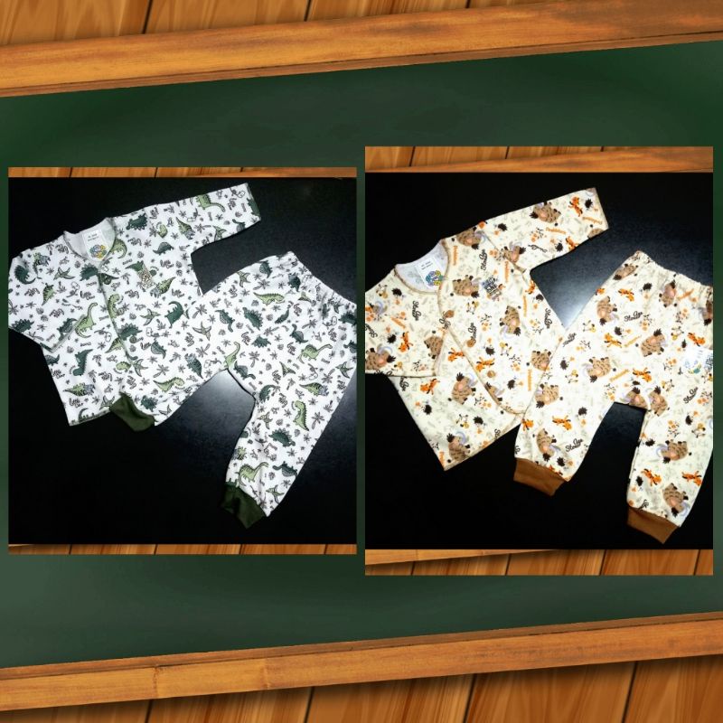 Nova setelan baju bayi panjang animal NB