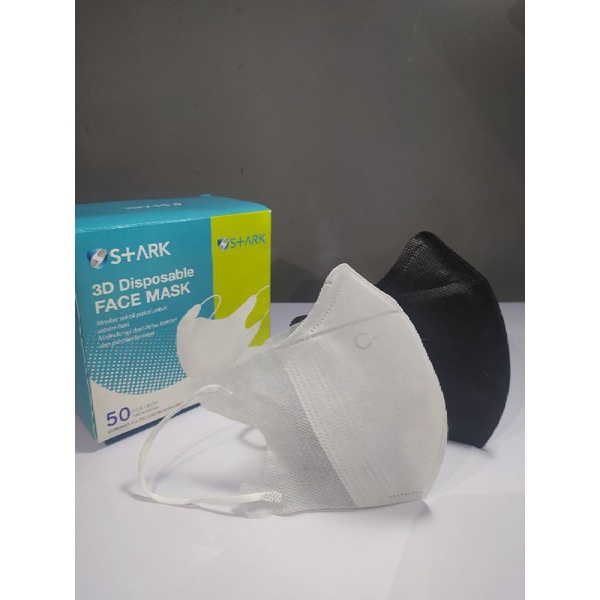 MASKER DUCKBILL HITAM 3 PLY DEWASA ISI 50PC | ADA GARIS | KUALITAS