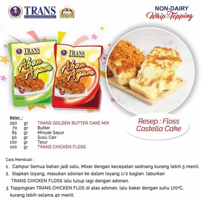 

---Terbaru--- Trans Abon Ayam Manis 1 Kg Sweet Chicken Floss Bungkus Hijau